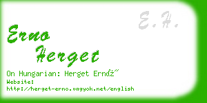 erno herget business card